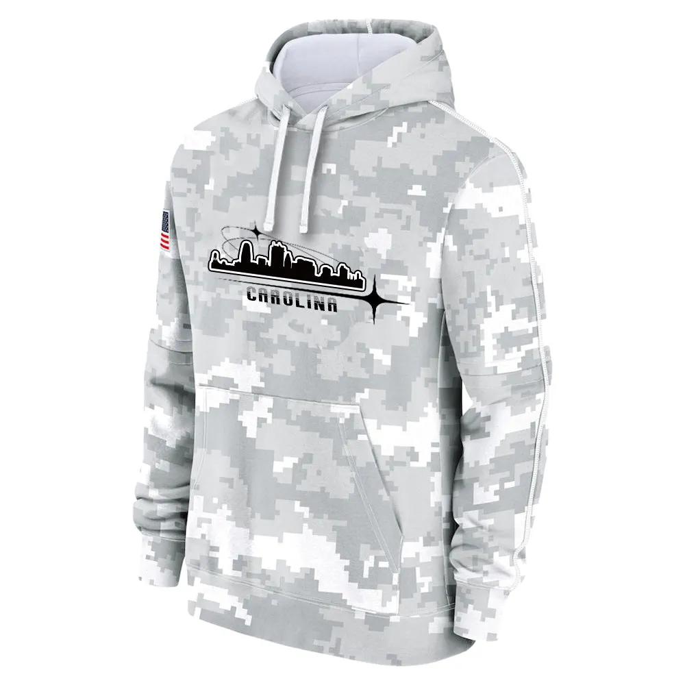 #59 Kuechly Salute to Players Hoodie Carolina Panthers Fashion Fan Hoodies Fall Fleece Tops American Football Fan Gifts