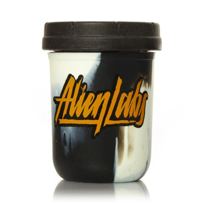 Alien Labs - Zebra - RE:STASH Silicone & Glass Jar - 1/2oz Capacity