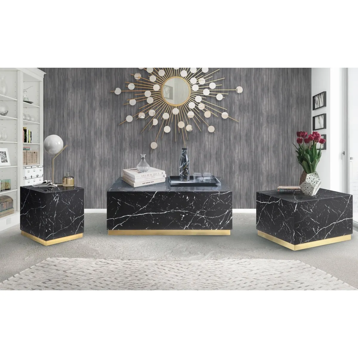 Astraia Black Rectangular Coffee Table