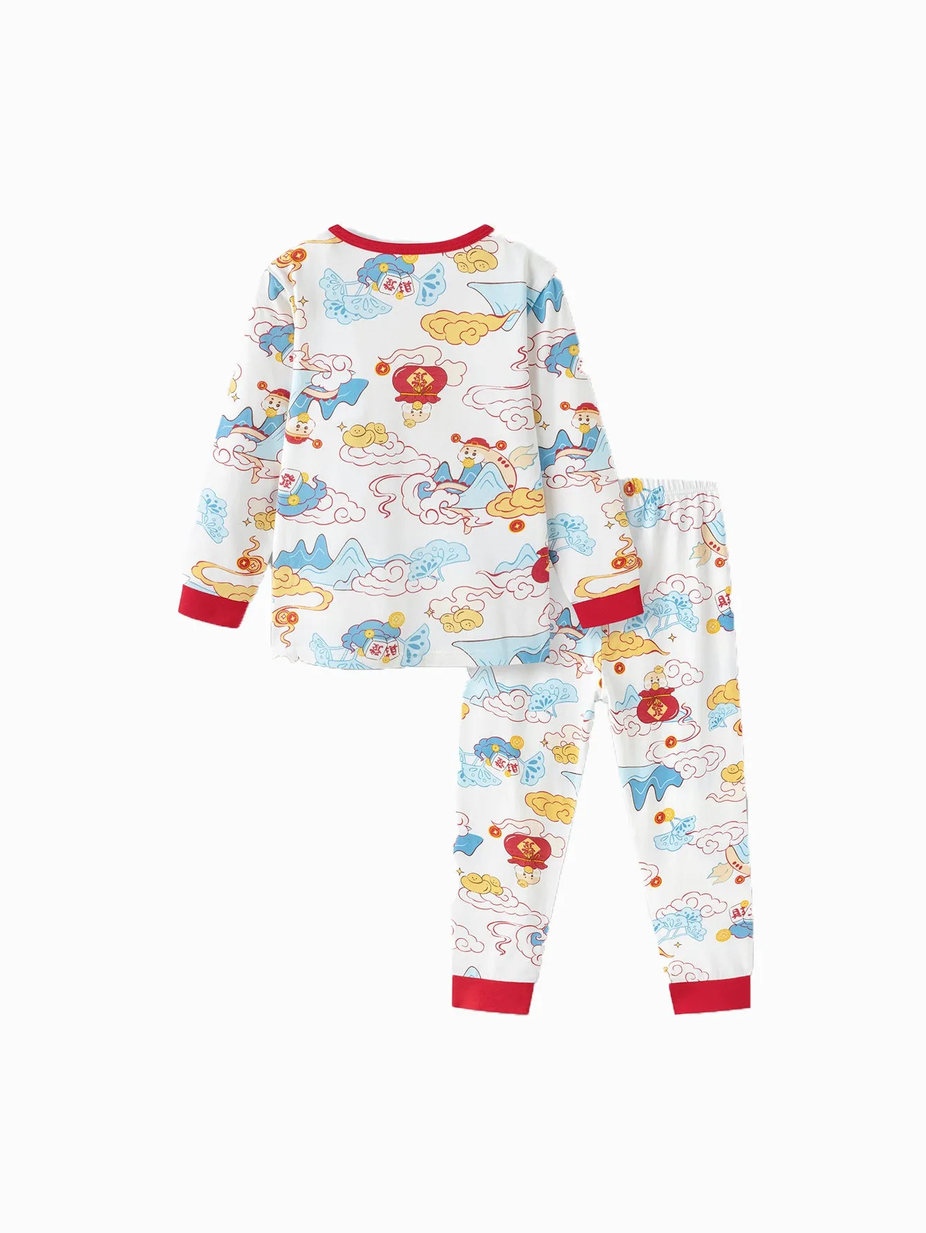 Balabala Baby Autumn Clothes Suit Year of the Snake Boy And Girl Thermal Underwear Animal Year Red Pajamas