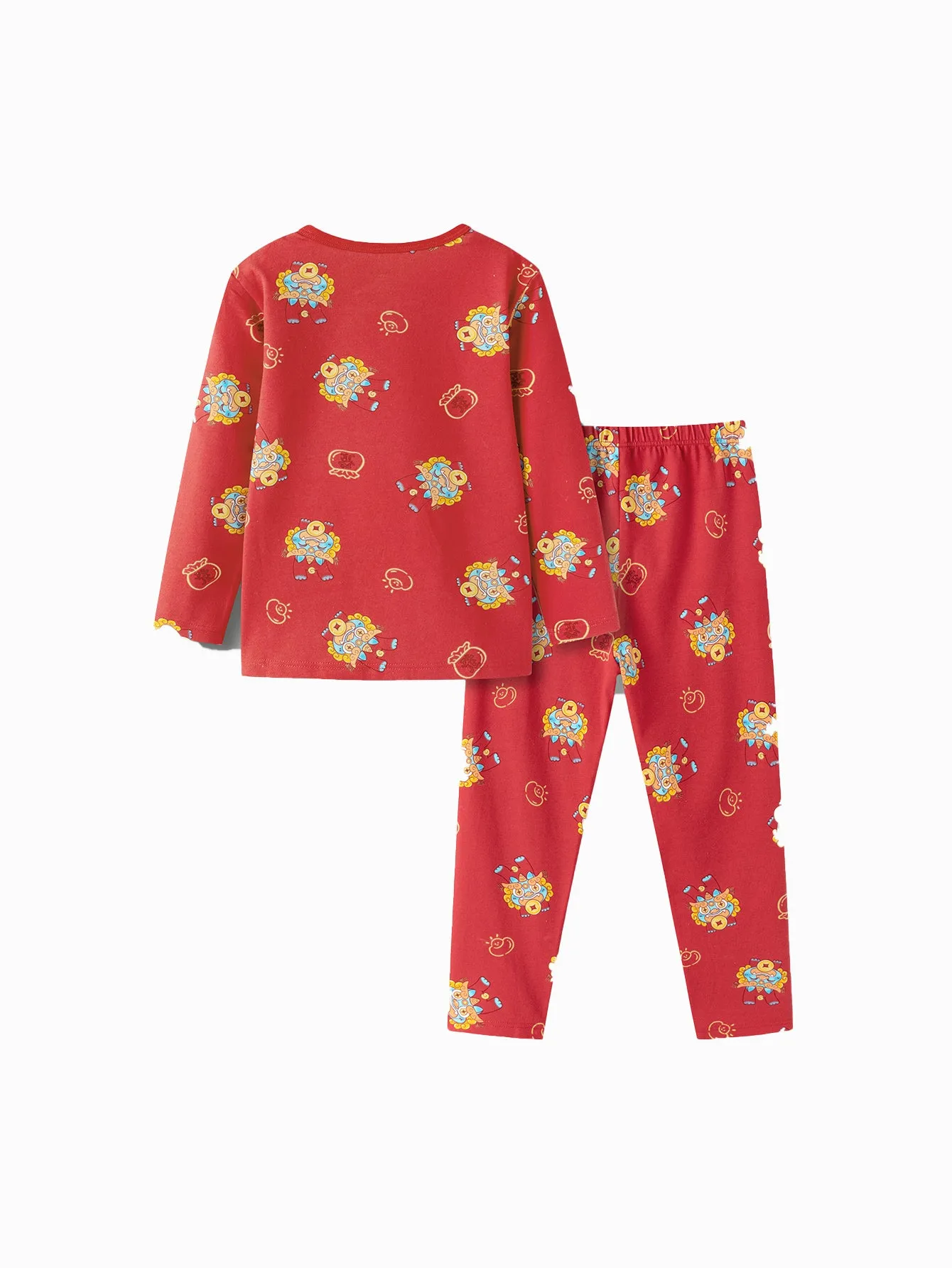 Balabala Baby Autumn Clothes Suit Year of the Snake Boy And Girl Thermal Underwear Animal Year Red Pajamas