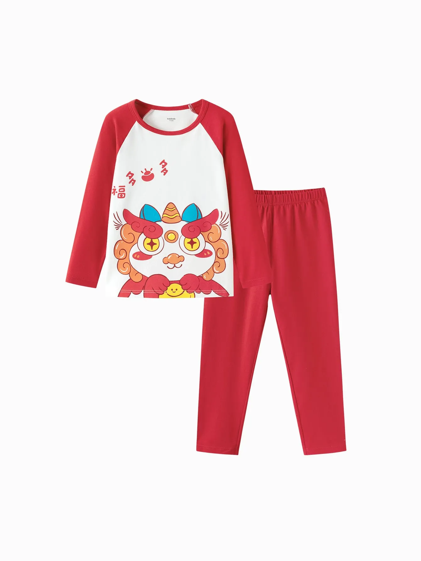 Balabala Baby Autumn Clothes Suit Year of the Snake Boy And Girl Thermal Underwear Animal Year Red Pajamas