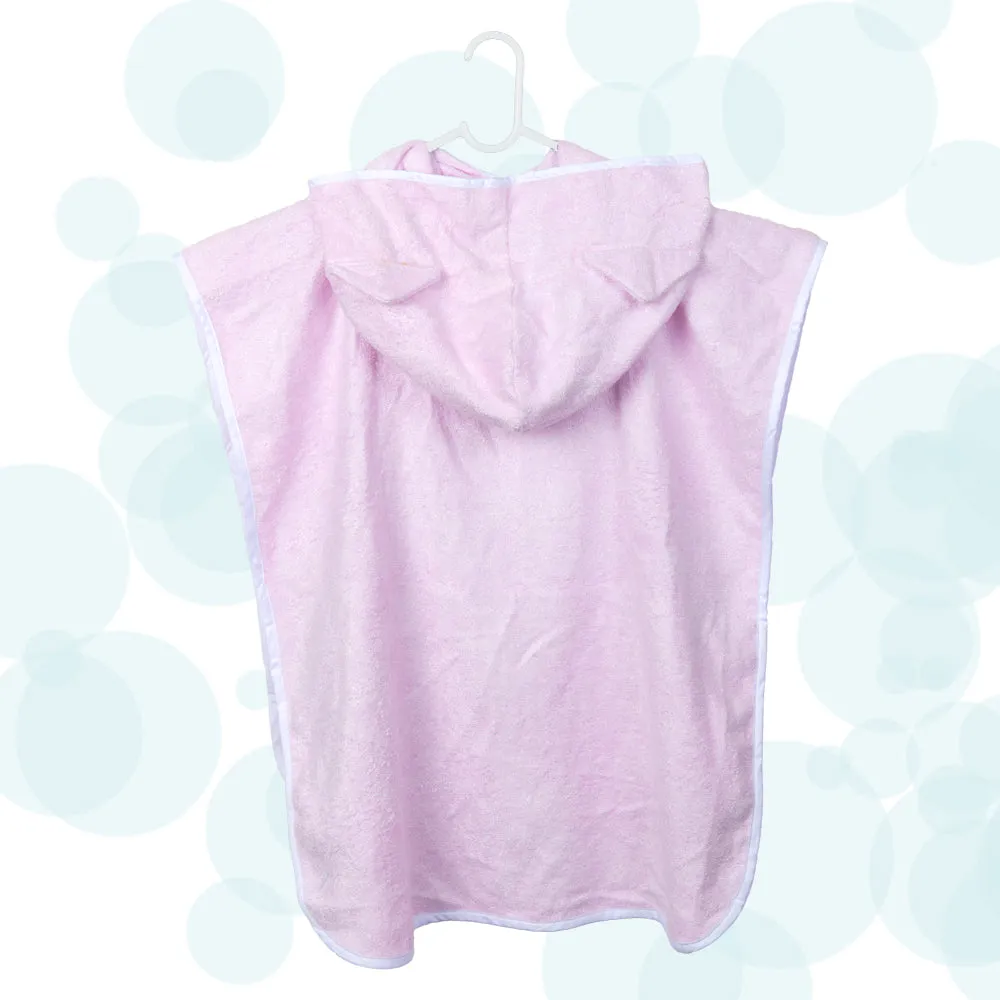 Bamboo Cotton Hooded Poncho - Kitty