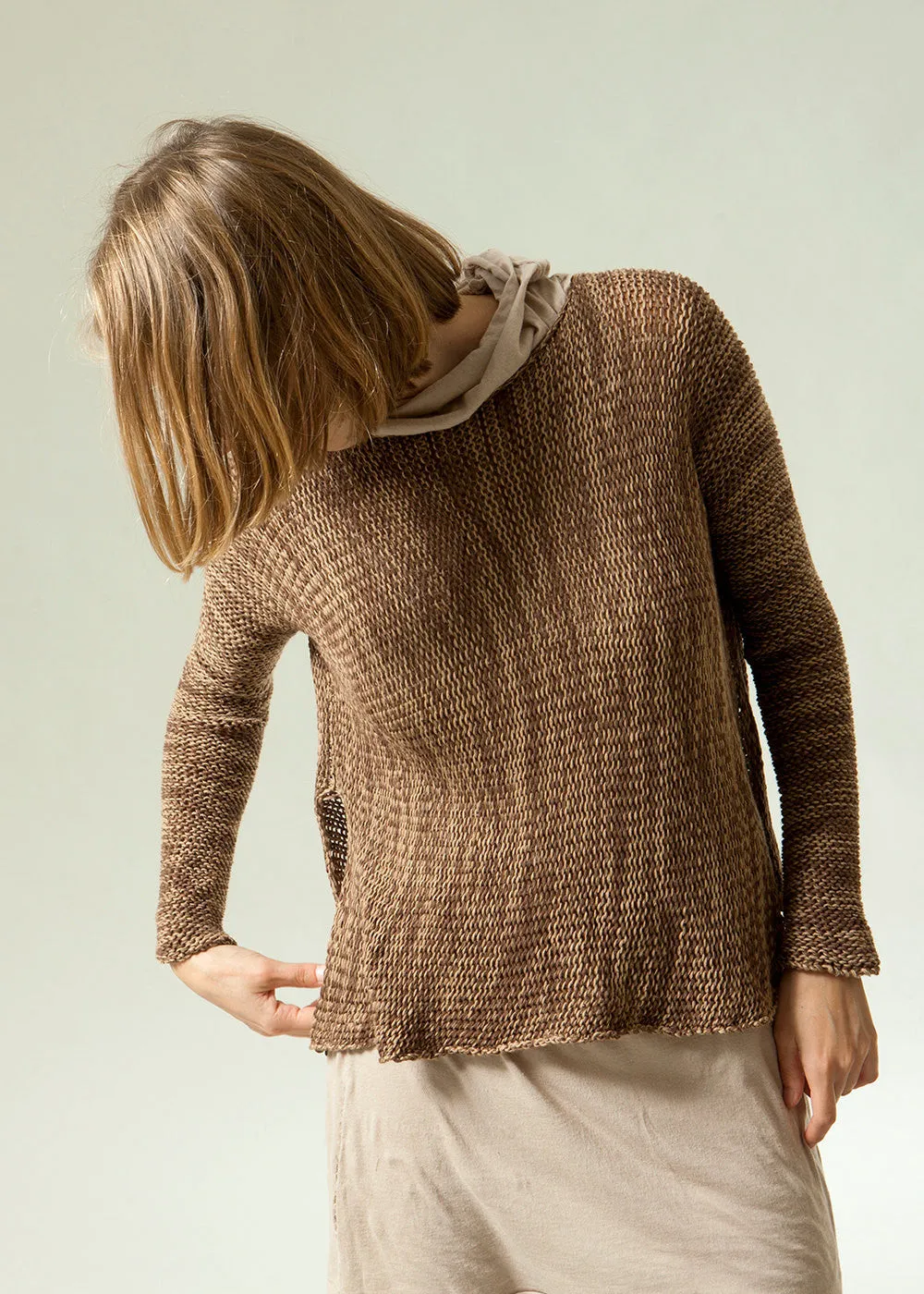 Brown melange shirt