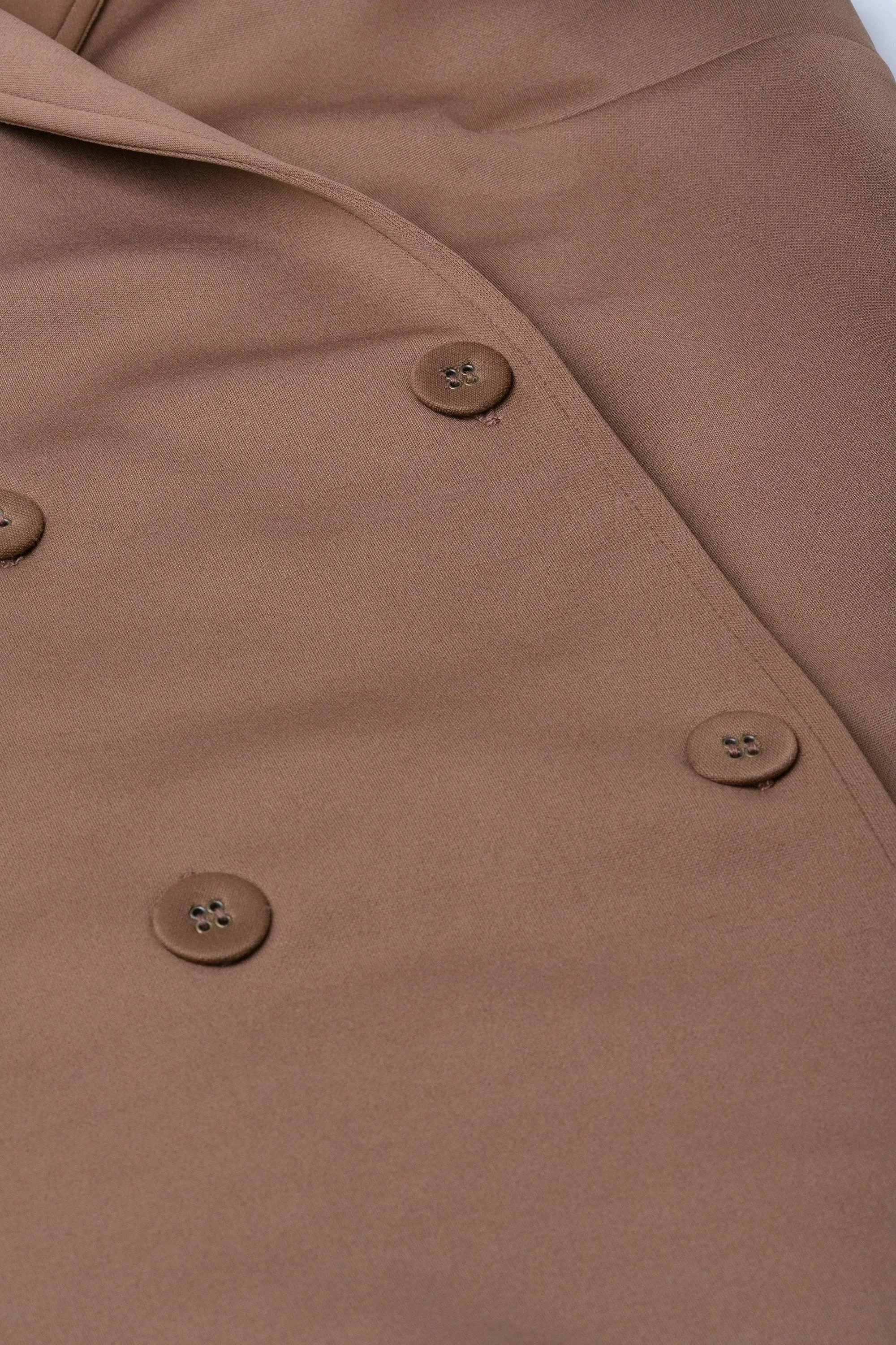 Brown Sleeveless Blazer Dress