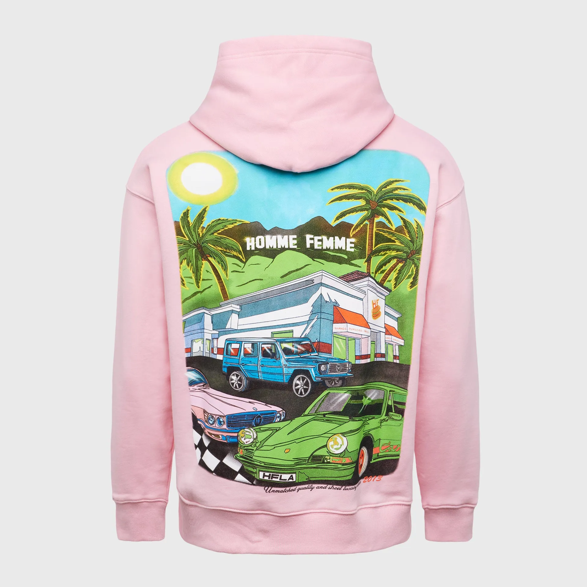 Burgers and Benz Hoodie Pink
