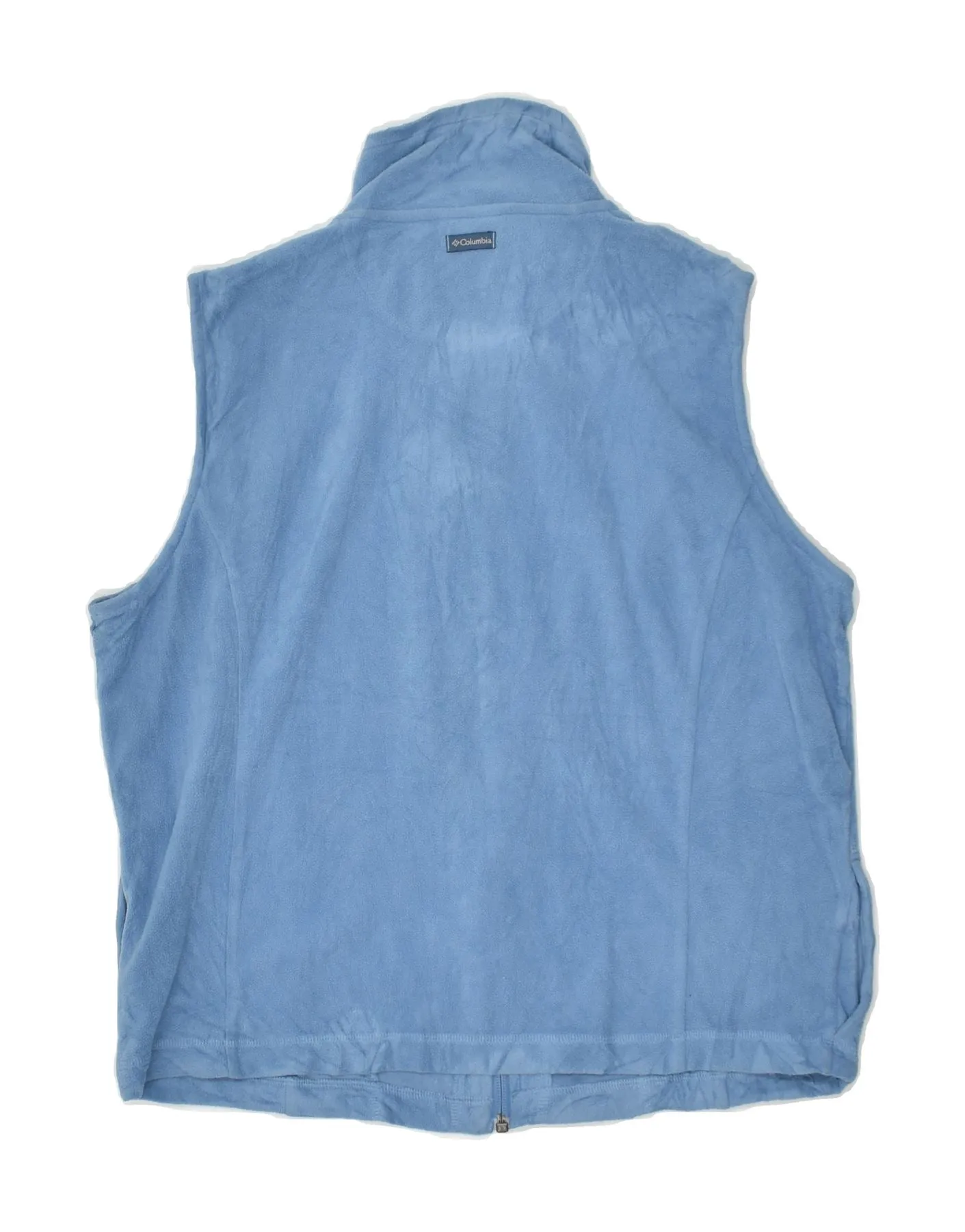 COLUMBIA Womens Fleece Gilet UK 16 Large Blue Polyester