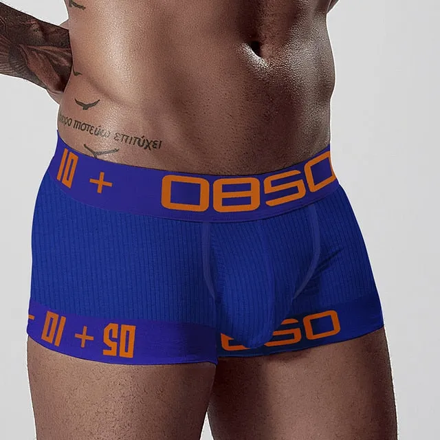 Cotton Striped Letter Printed Boxer