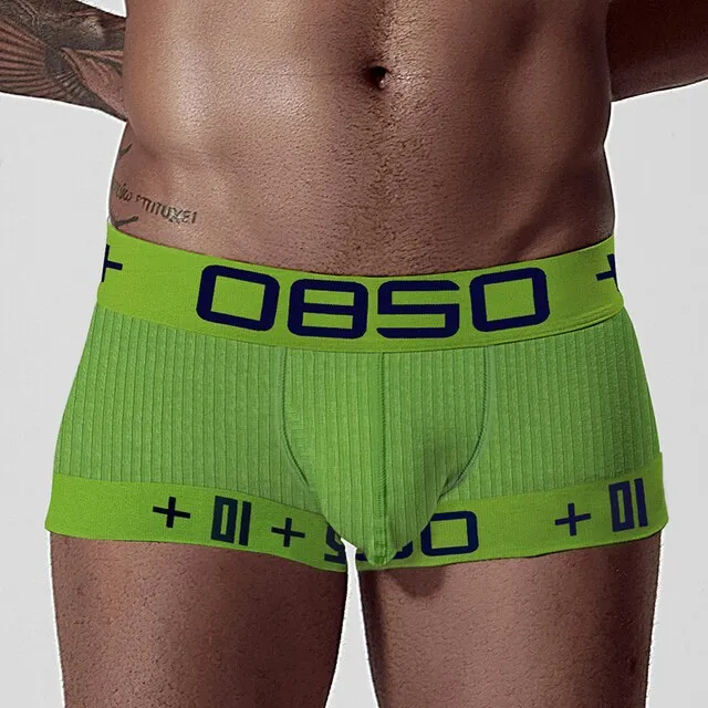 Cotton Striped Letter Printed Boxer