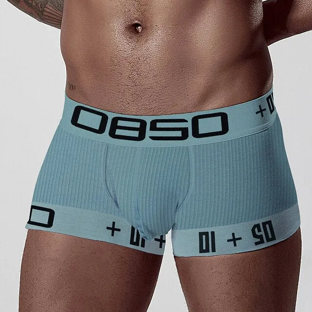 Cotton Striped Letter Printed Boxer