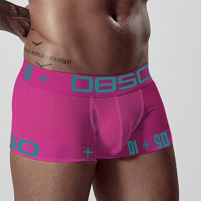 Cotton Striped Letter Printed Boxer