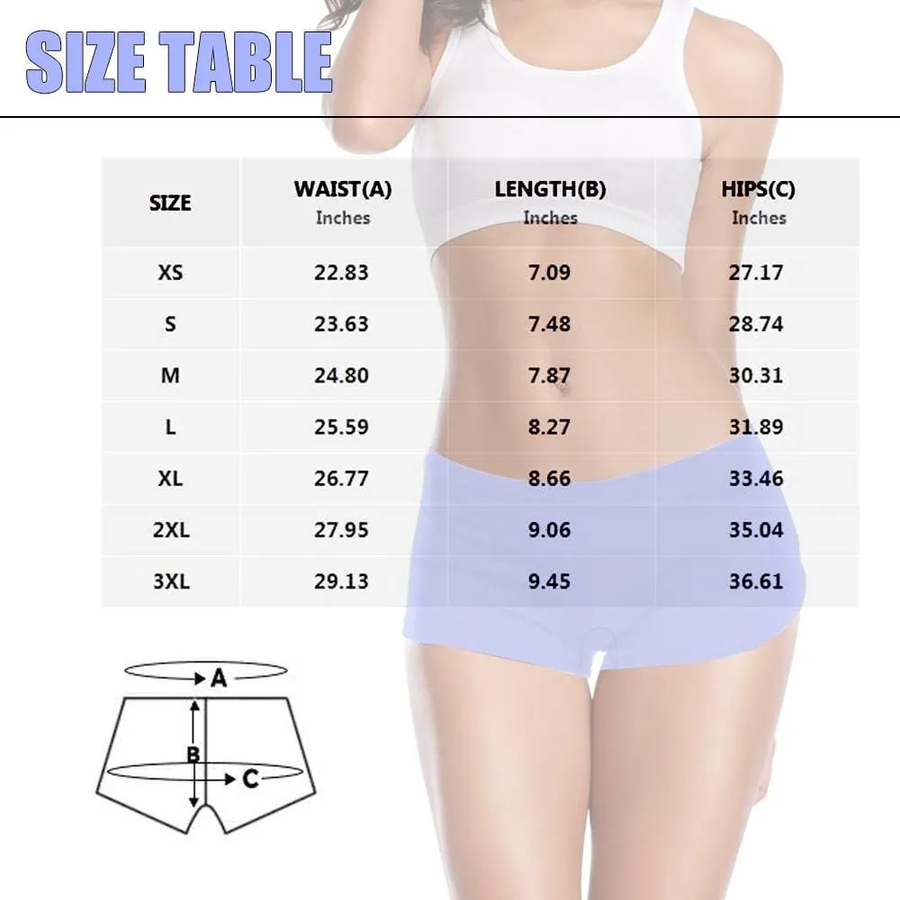 Custom Underwear with Face Personalized Just Suck Women's Boyshort Panties for Girlfriend or Wife