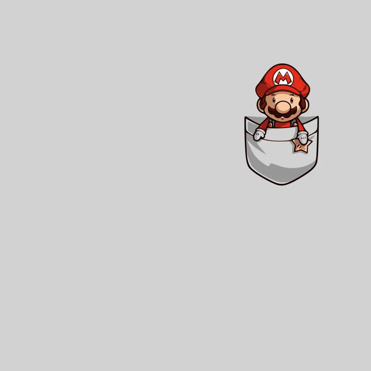 Cute Super Mario in the pocket Tee Nintendo SNES for All retro Minds