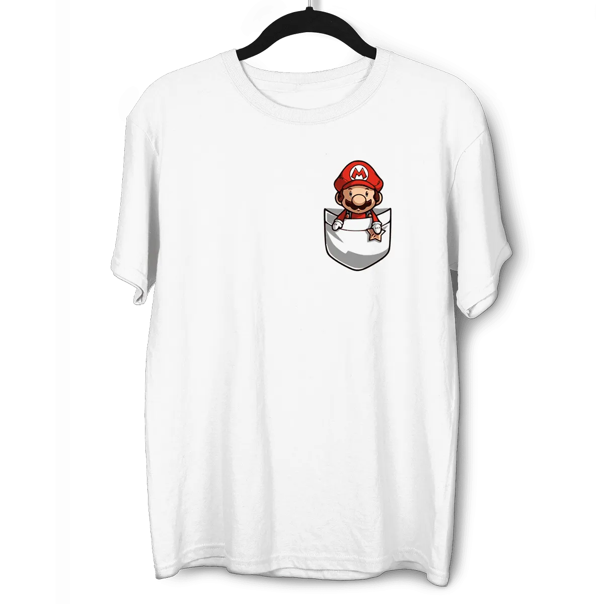 Cute Super Mario in the pocket Tee Nintendo SNES for All retro Minds