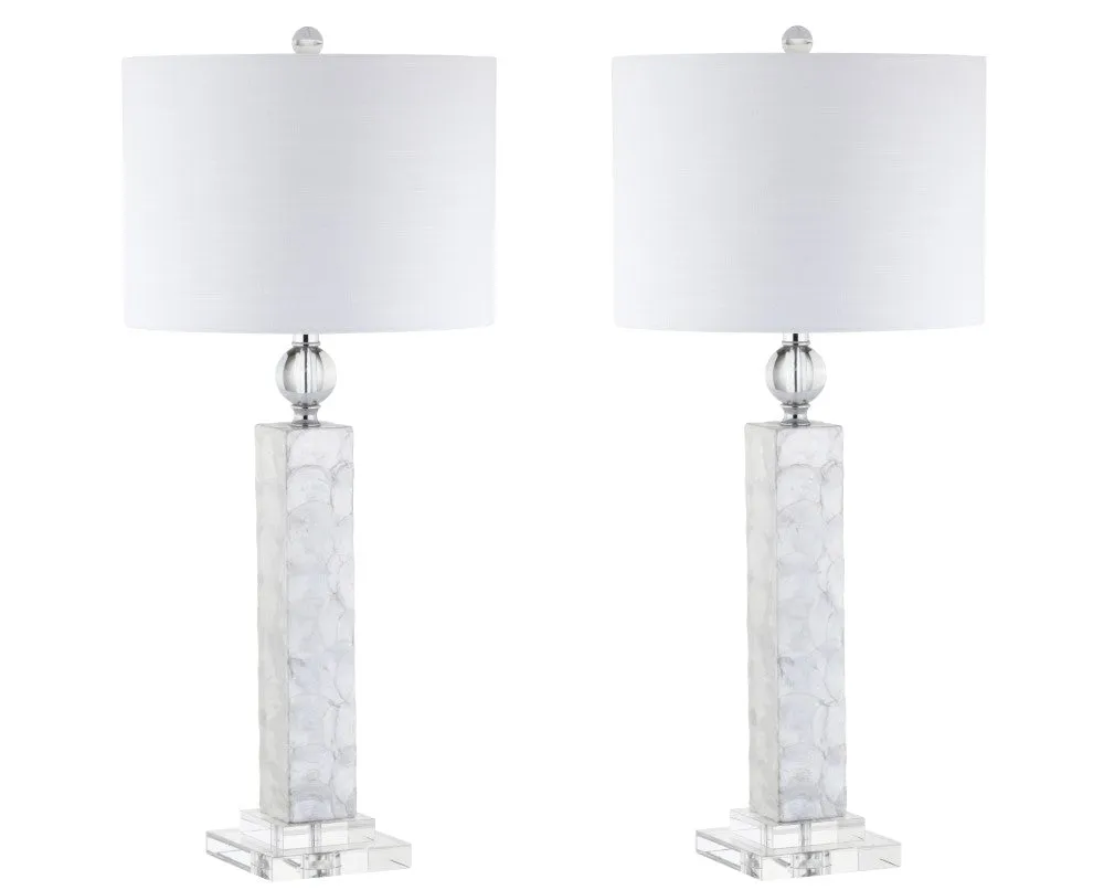 Emma 32" LED Seashell Table Lamp, Set of 2