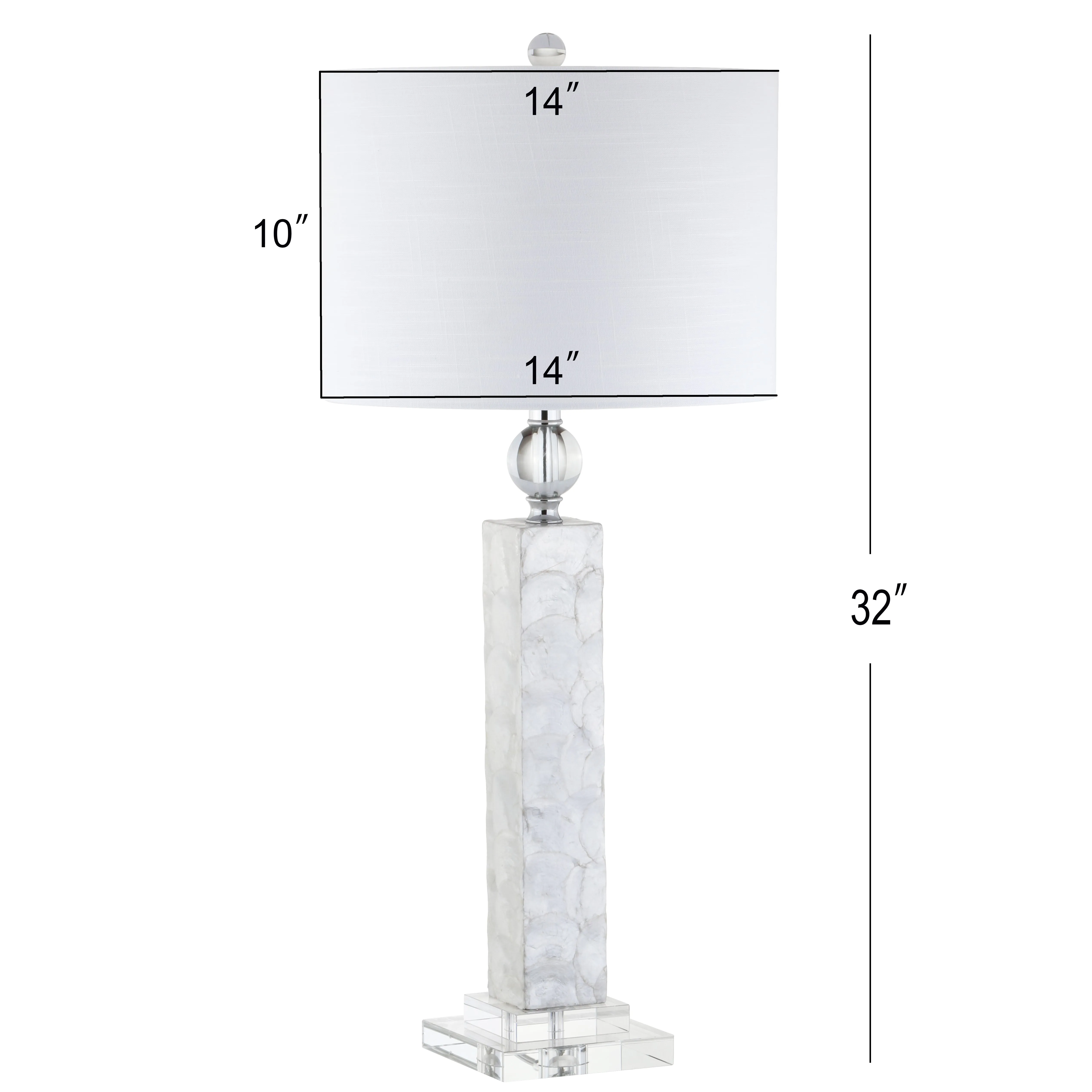 Emma 32" LED Seashell Table Lamp, Set of 2