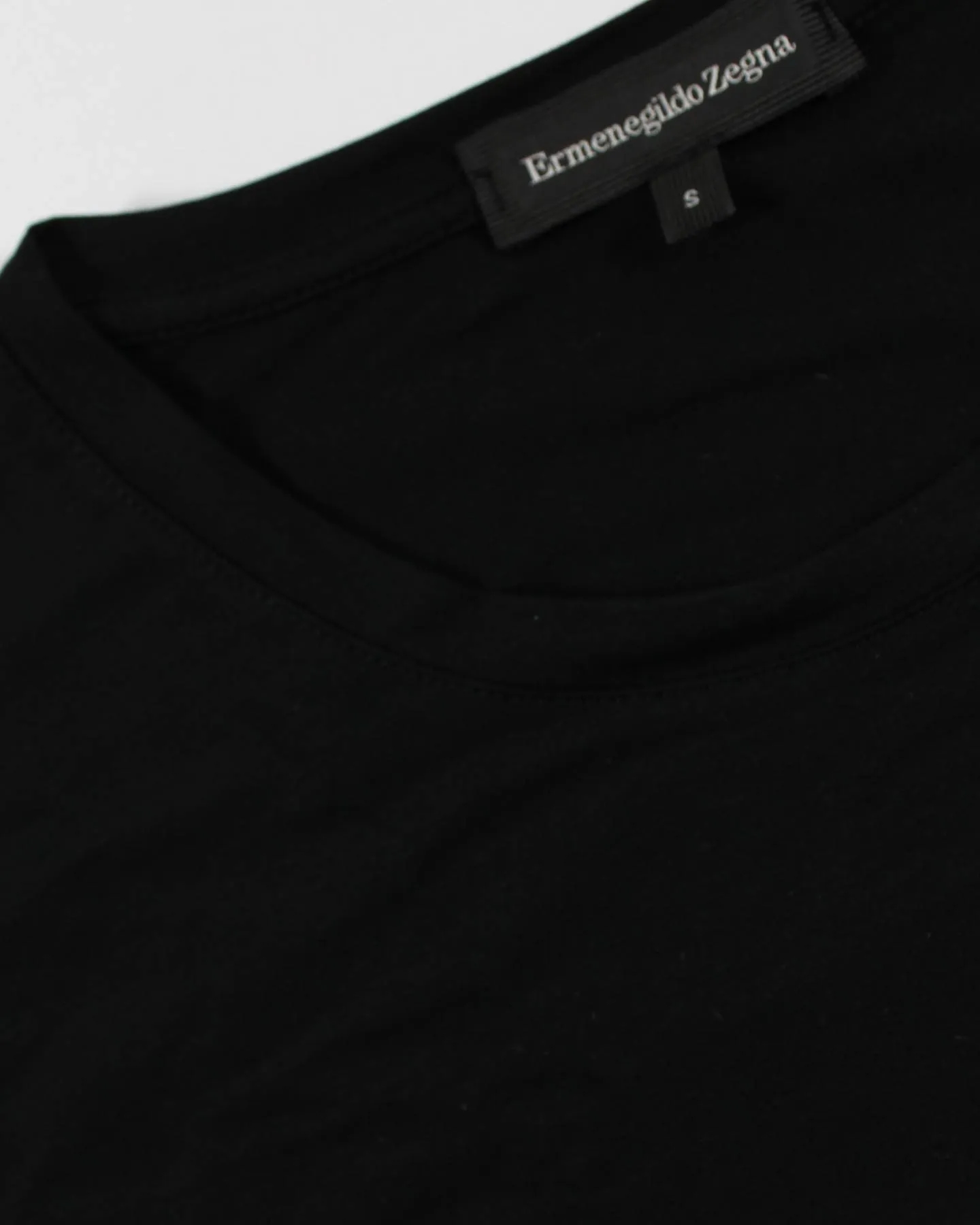 Ermenegildo Zegna T-Shirt Round Neck Black Micromodal L SALE