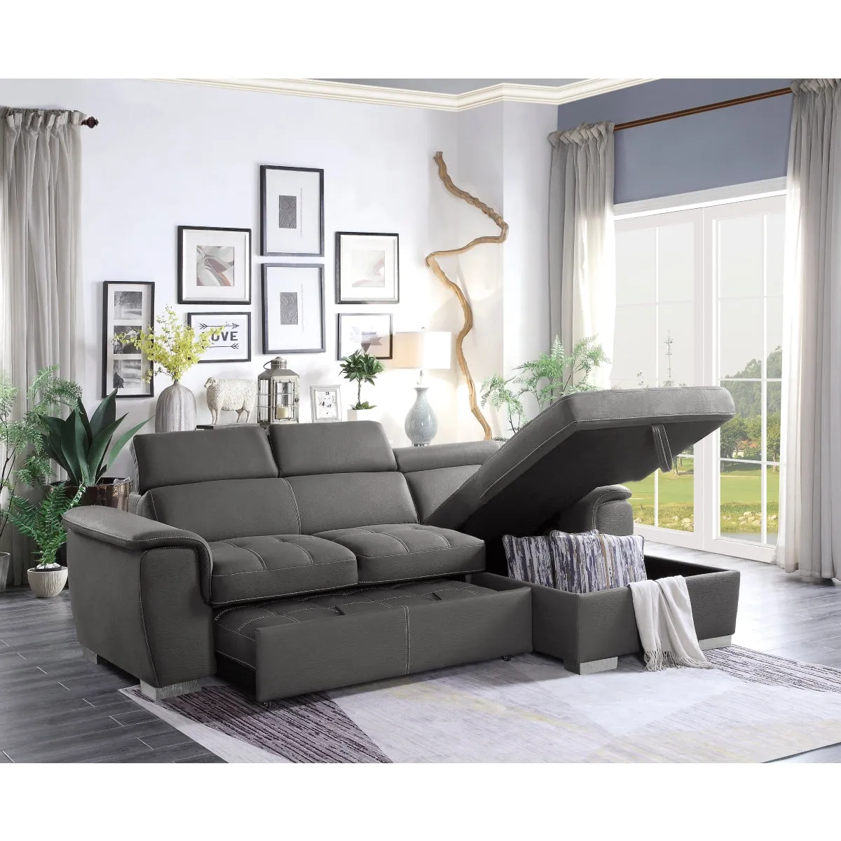 FlexRest Sleeper Sofa w/ Storage Chaise