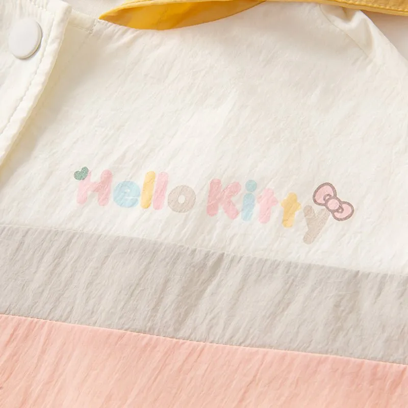 Hello Kitty Color Pop Girl Snap Button Pink Hooded Jacket
