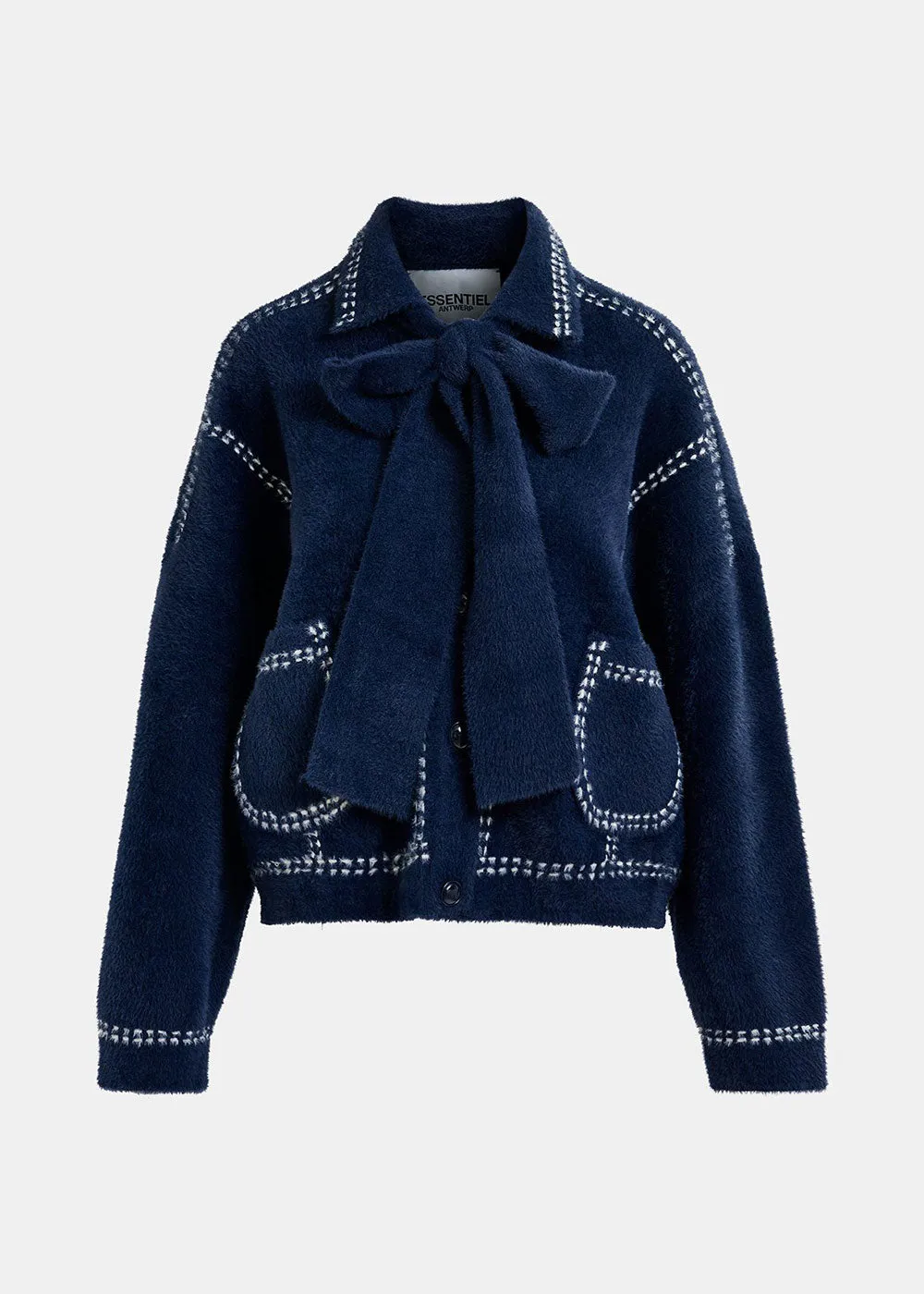 Hoops Contrast Stitch Knit - Dark Blue