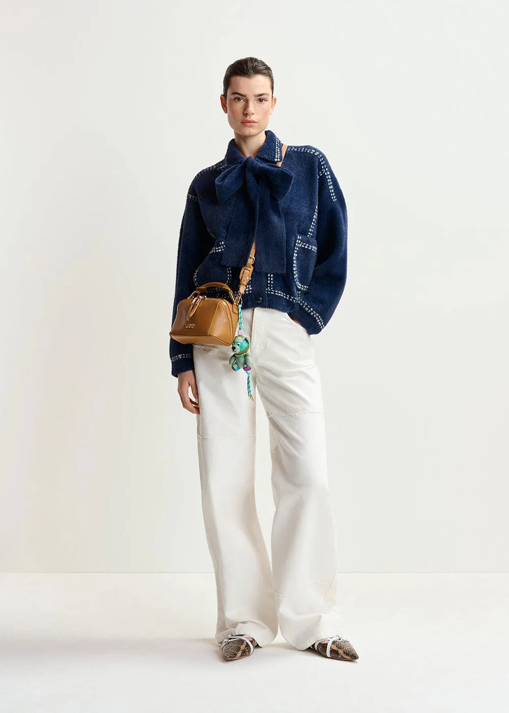 Hoops Contrast Stitch Knit - Dark Blue