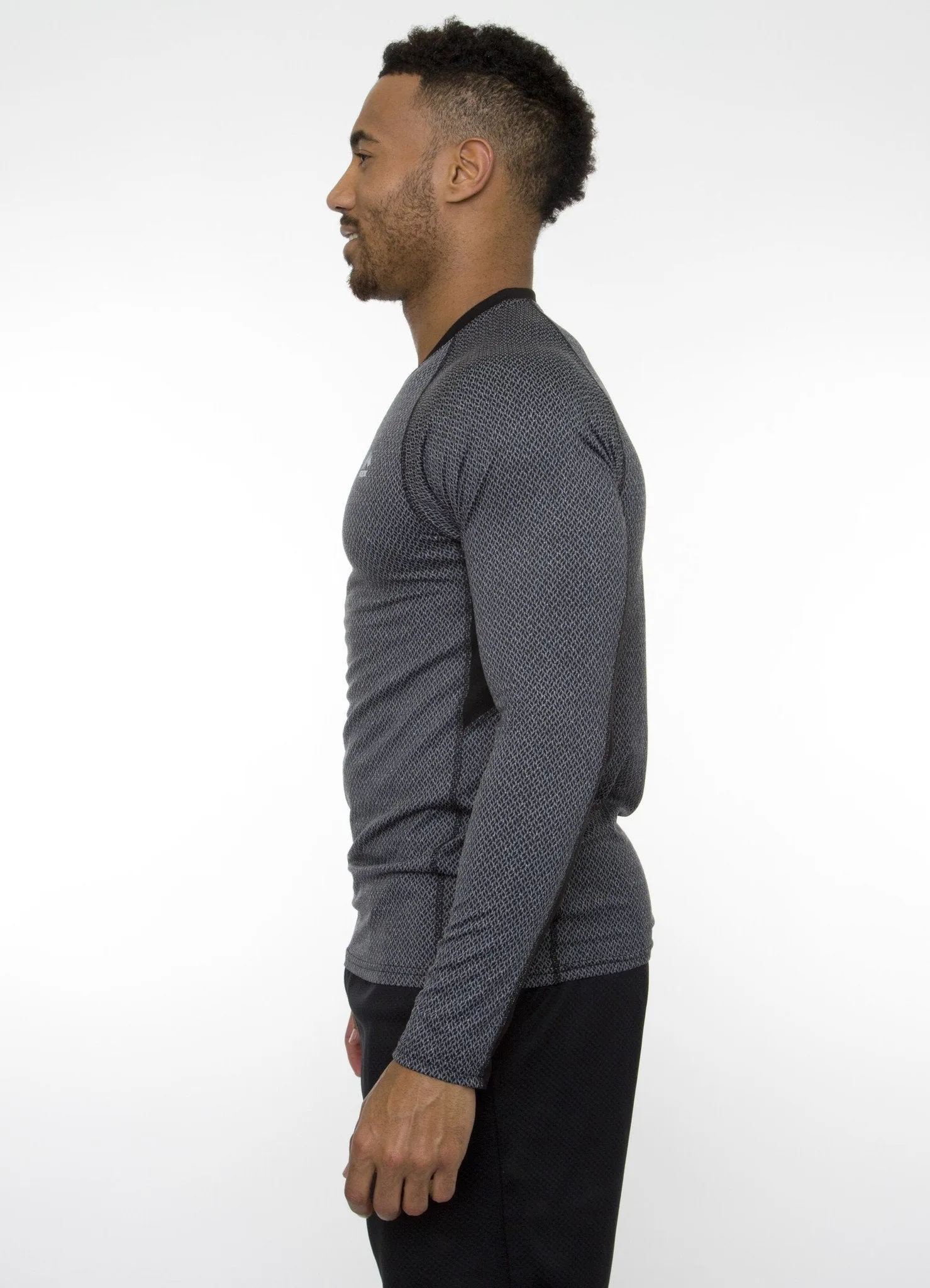 Jacquard Herringbone Long Sleeve Thermal Shirt