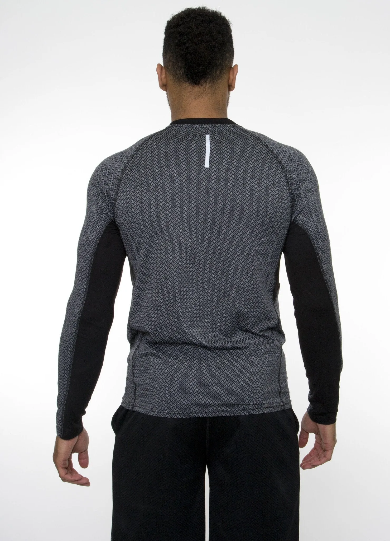 Jacquard Herringbone Long Sleeve Thermal Shirt
