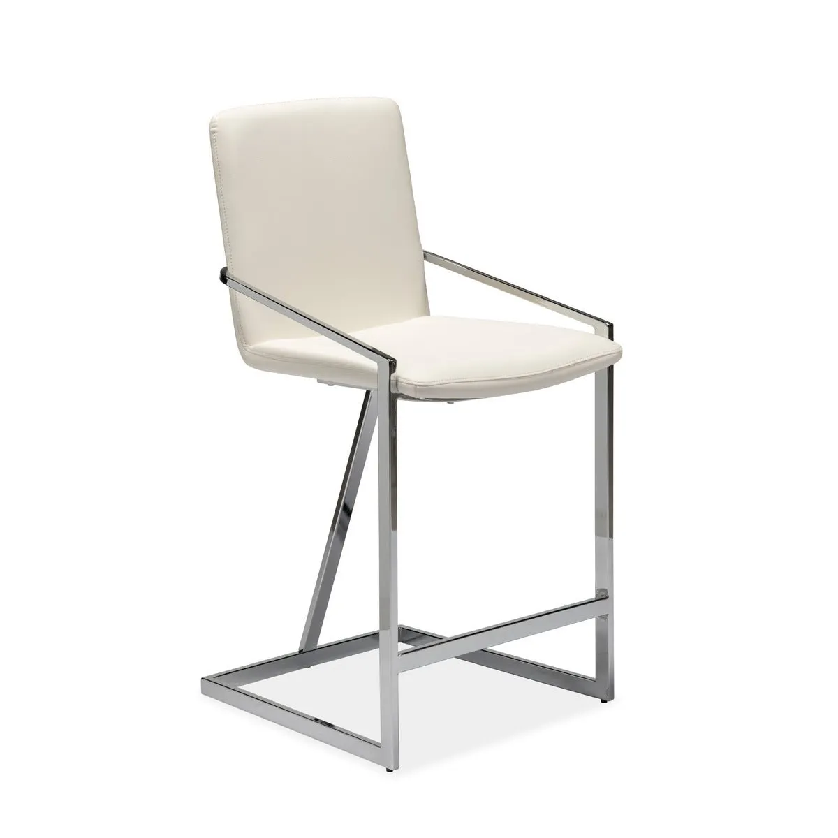 Jasmine White Counter Height Chair - Set of 2