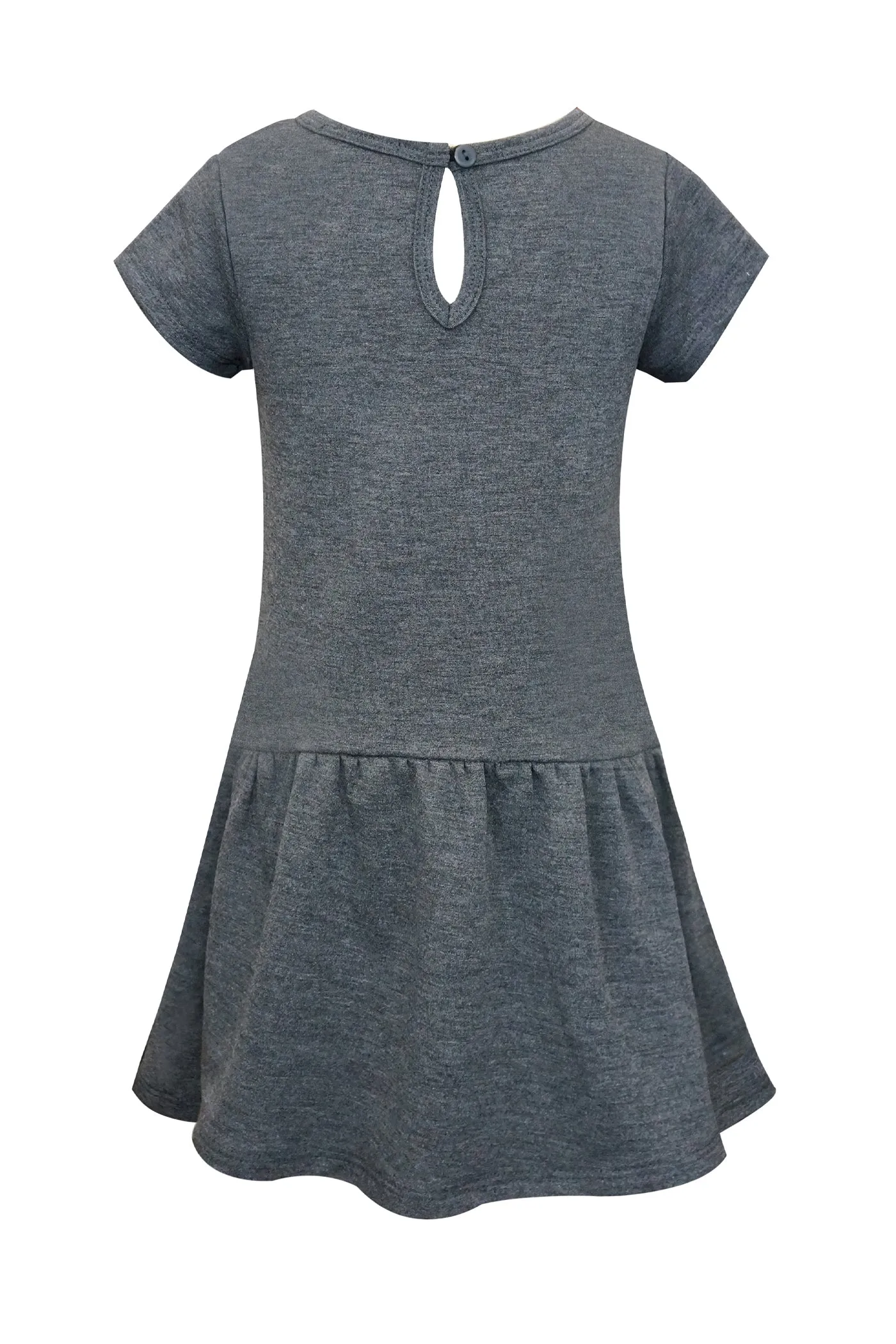 Little Girls Skater Dress With Ballerina Graphic