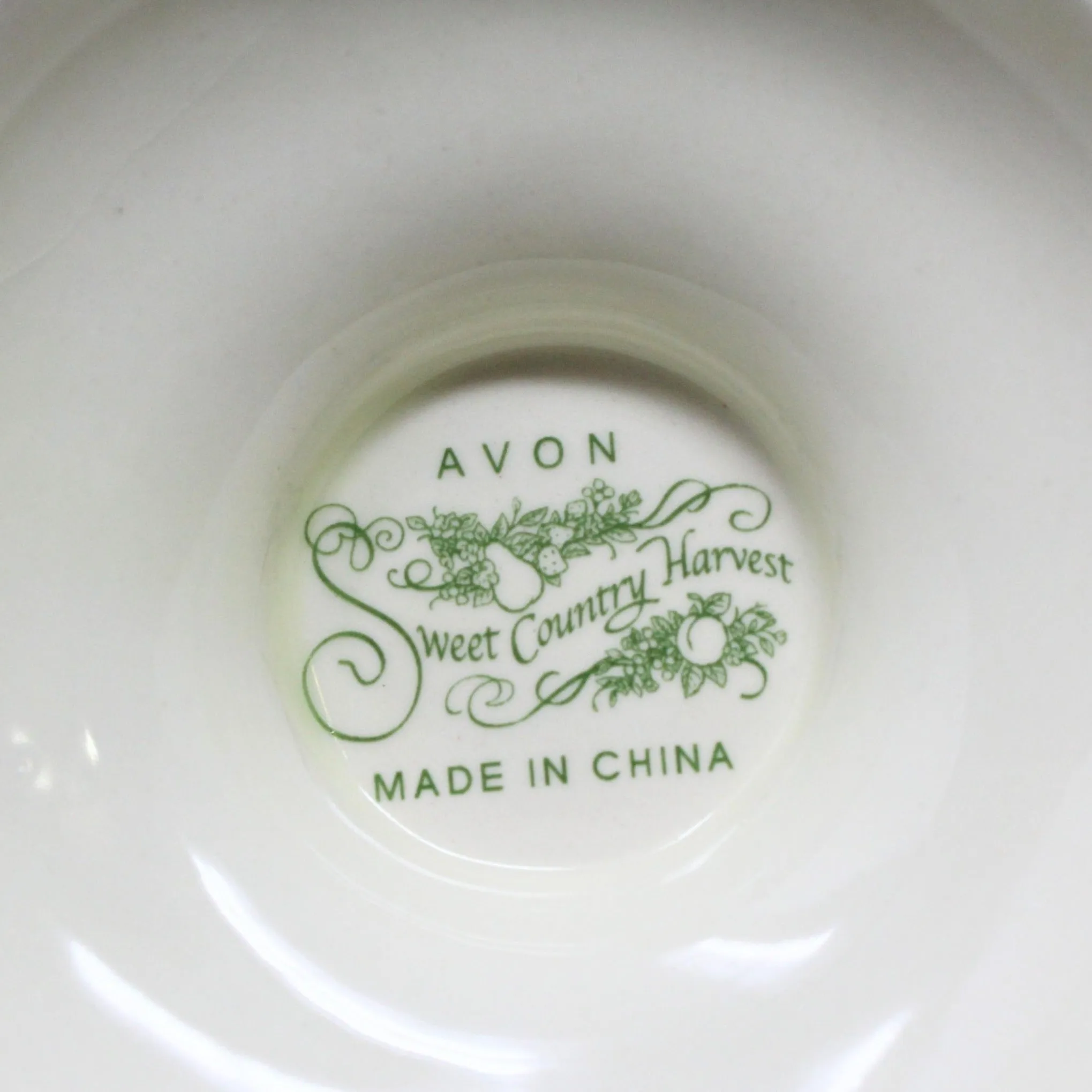 Mugs, Avon, Sweet Country Harvest, Set of 4, Pedestal, Vintage