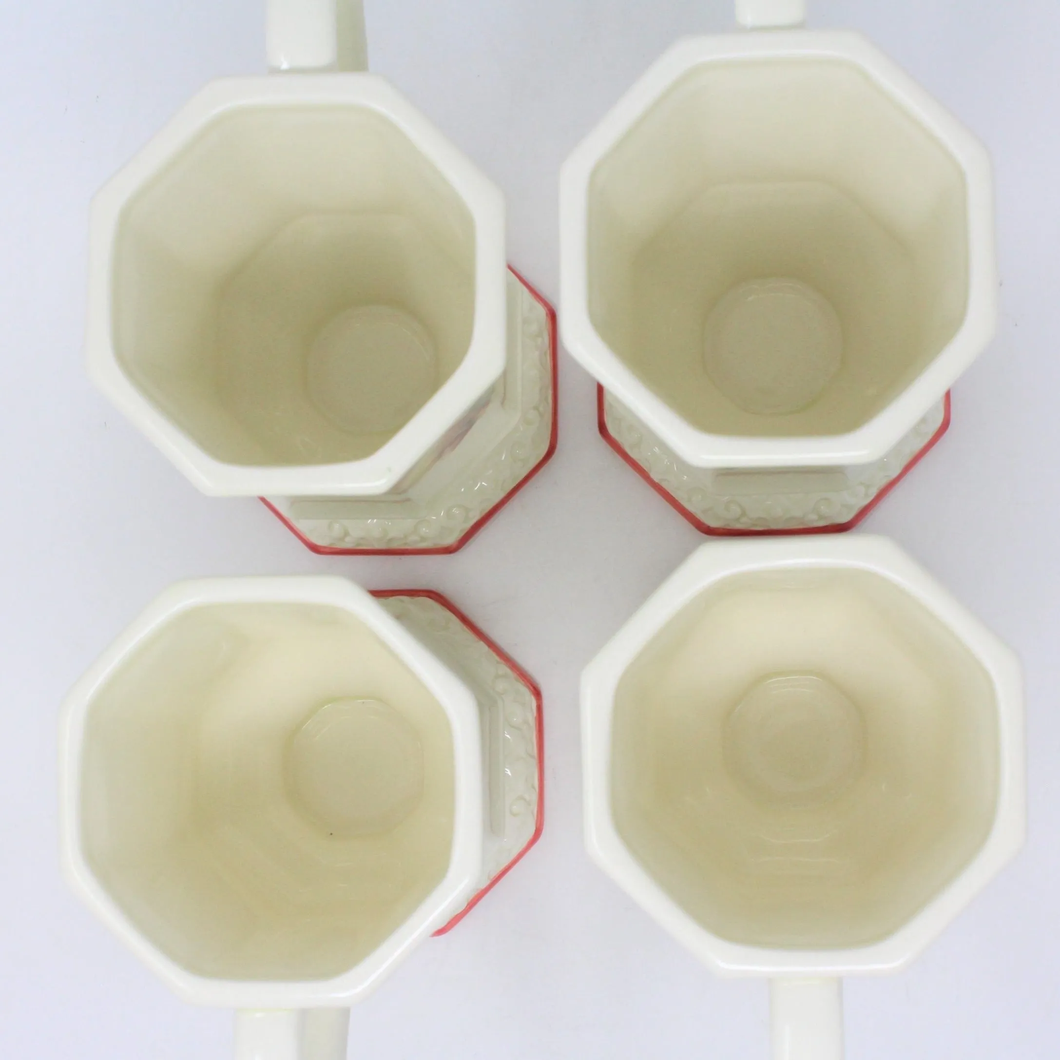 Mugs, Avon, Sweet Country Harvest, Set of 4, Pedestal, Vintage