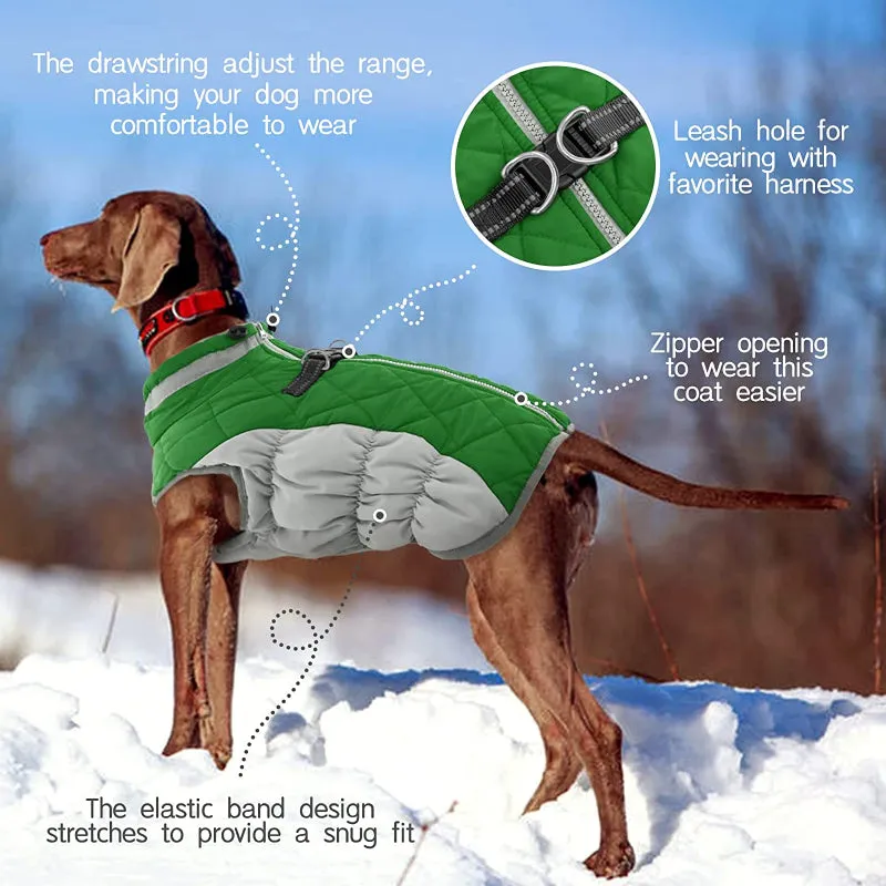 Padded Vest Jacket Dog Winter Coat Windproof Warm Winter Dog Jacket