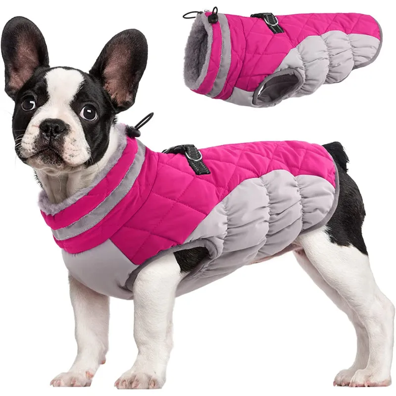 Padded Vest Jacket Dog Winter Coat Windproof Warm Winter Dog Jacket