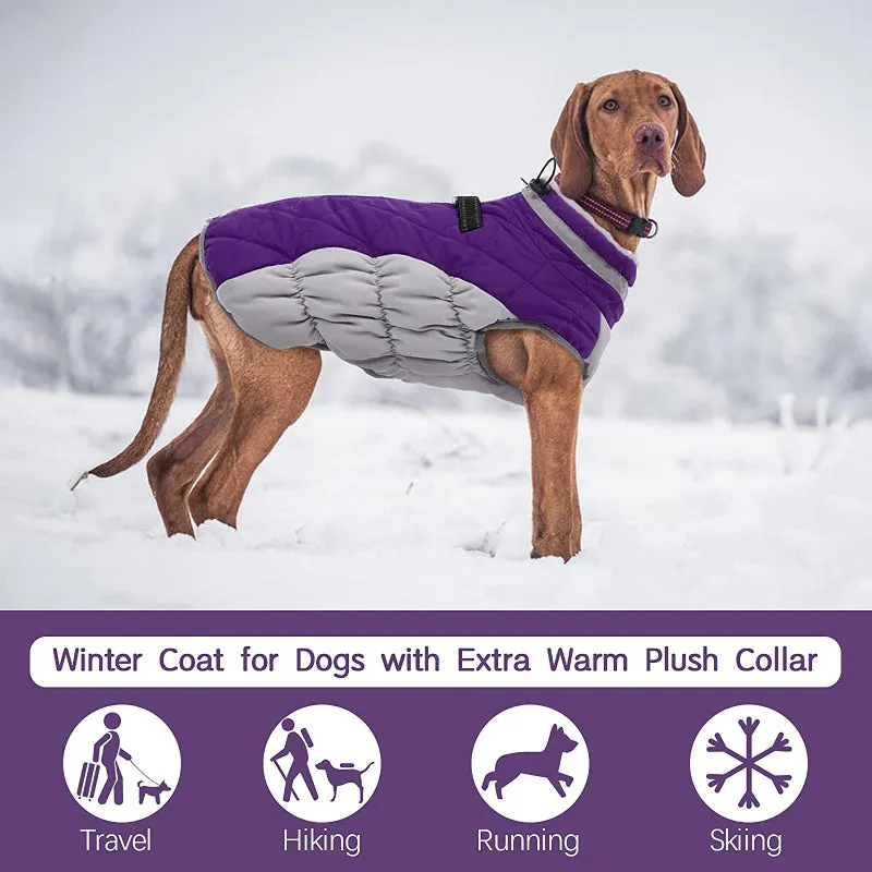 Padded Vest Jacket Dog Winter Coat Windproof Warm Winter Dog Jacket