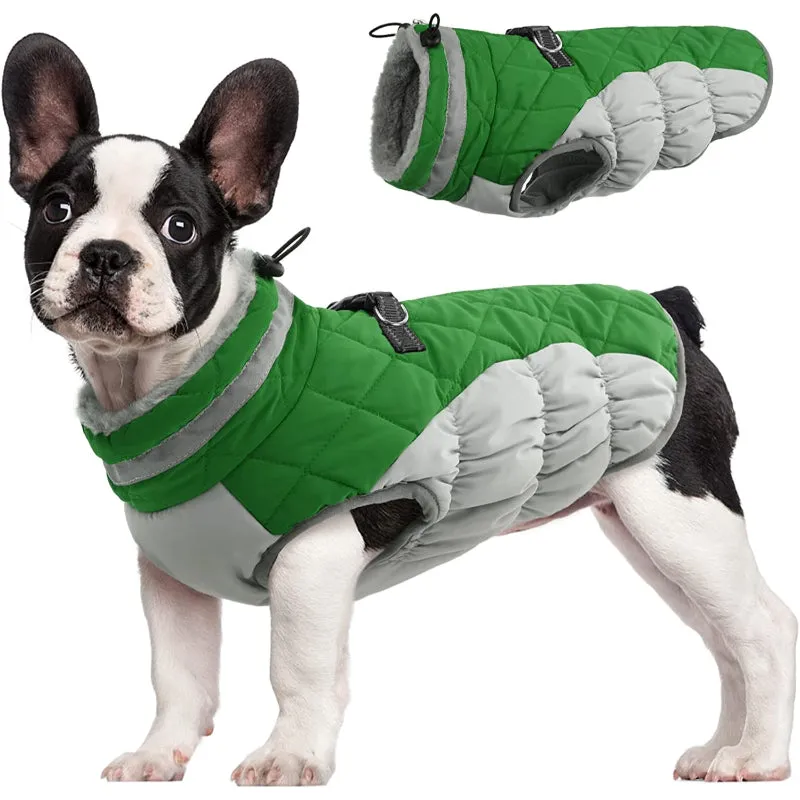 Padded Vest Jacket Dog Winter Coat Windproof Warm Winter Dog Jacket