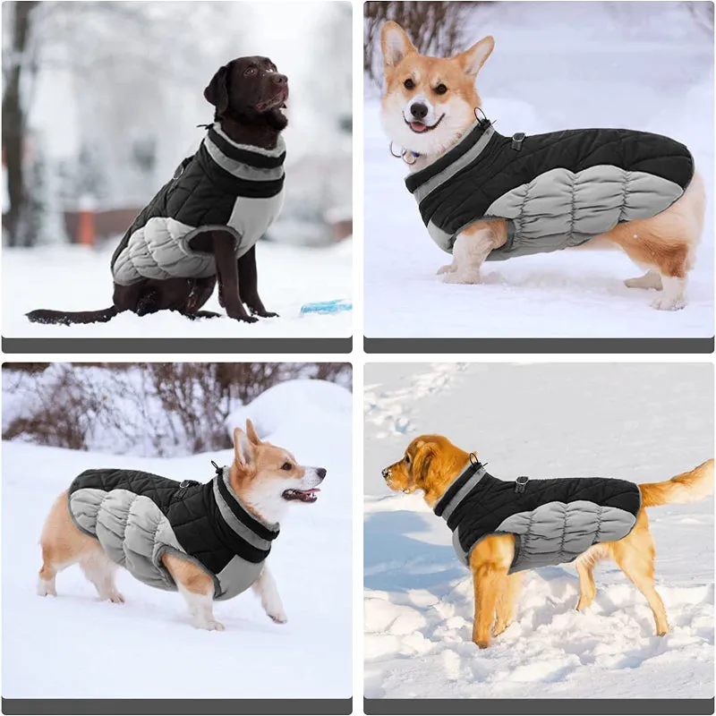 Padded Vest Jacket Dog Winter Coat Windproof Warm Winter Dog Jacket