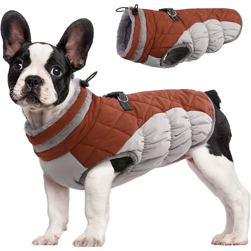 Padded Vest Jacket Dog Winter Coat Windproof Warm Winter Dog Jacket