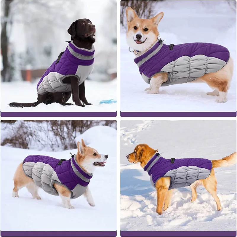 Padded Vest Jacket Dog Winter Coat Windproof Warm Winter Dog Jacket