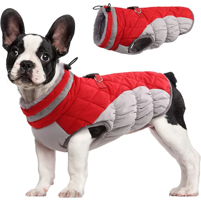 Padded Vest Jacket Dog Winter Coat Windproof Warm Winter Dog Jacket