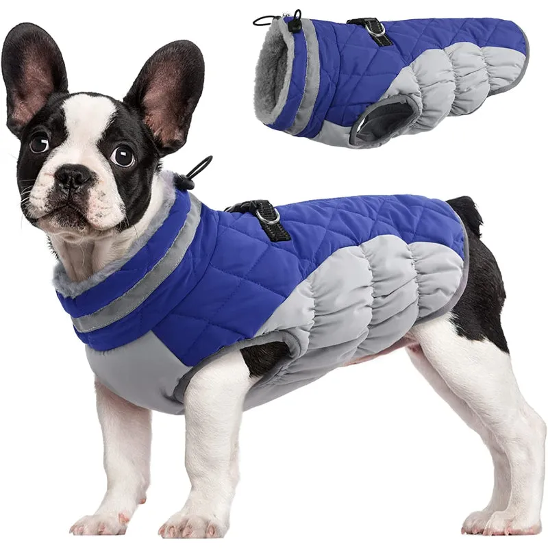 Padded Vest Jacket Dog Winter Coat Windproof Warm Winter Dog Jacket