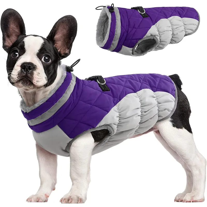 Padded Vest Jacket Dog Winter Coat Windproof Warm Winter Dog Jacket
