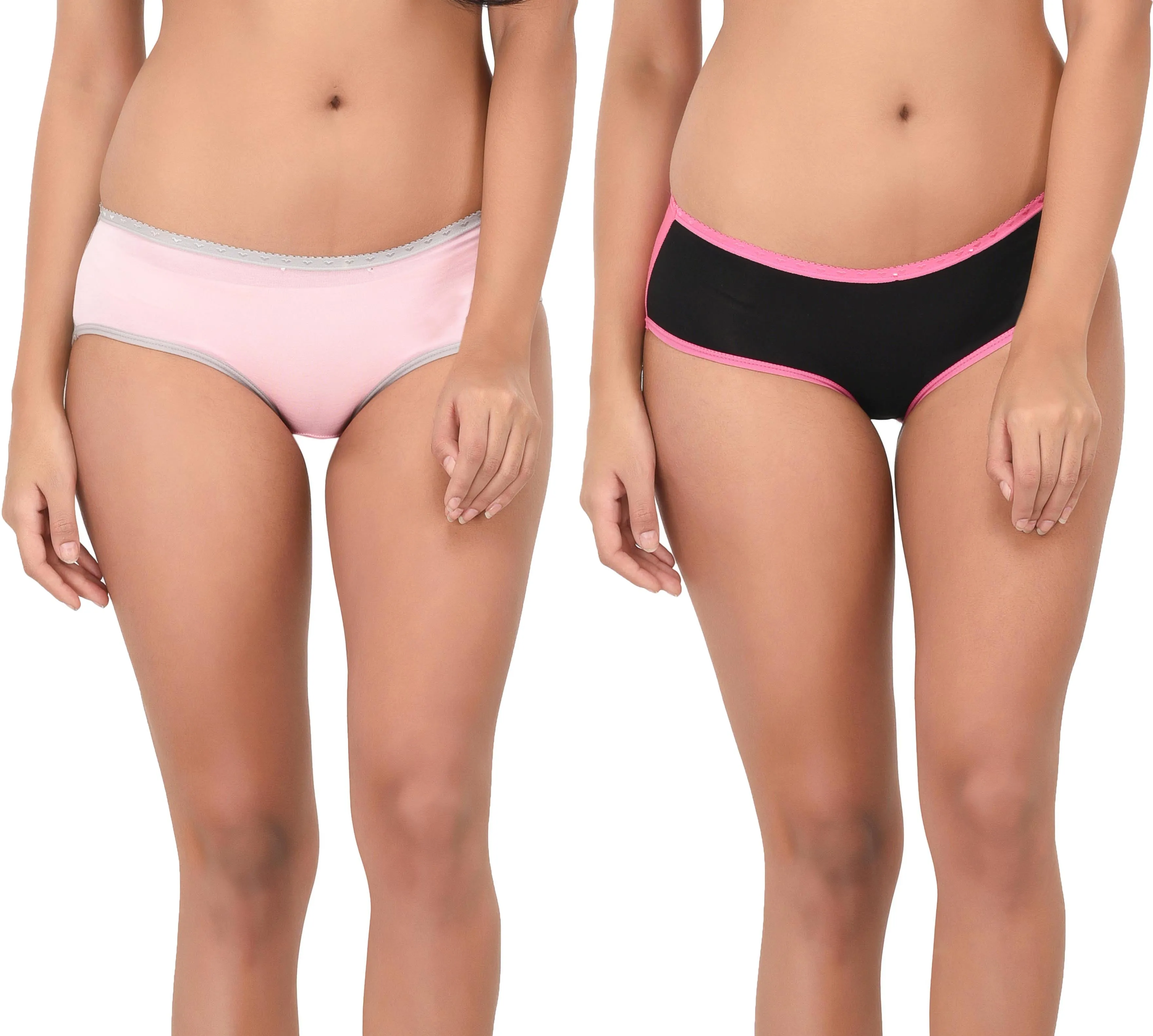 Pavvoin dual color low waist bikini panty for women