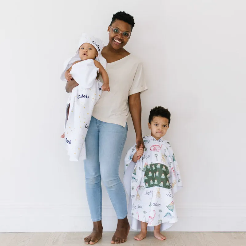 Personalized  Hooded Poncho Towel | Playful Aztec