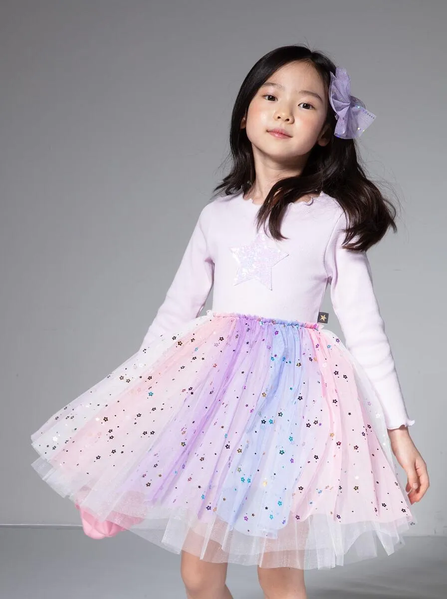 Petite Hailey Multi Cut Tutu Dress - Purple