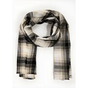 Plaid Print Oblong Scarf