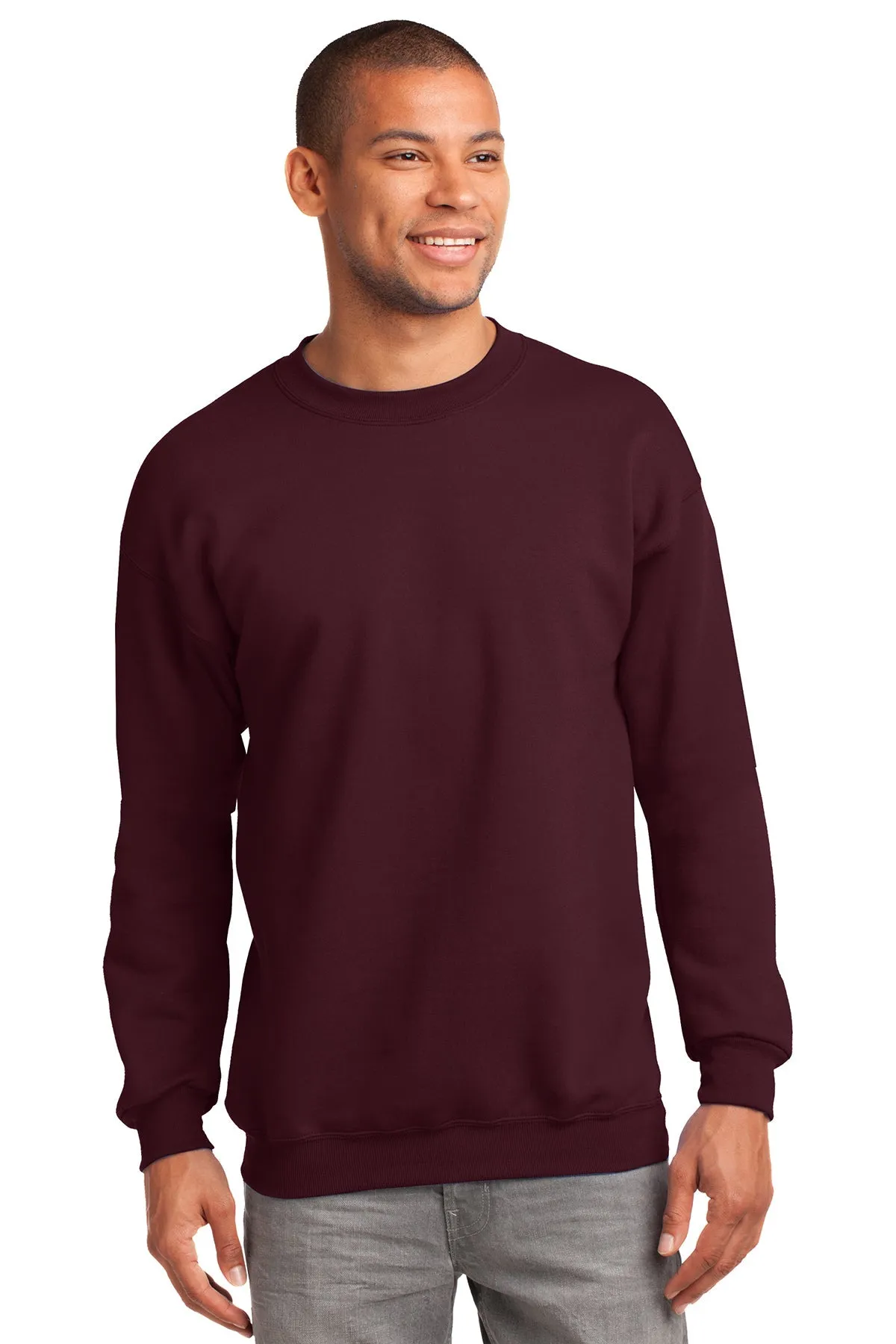 Port & Company Tall Essential Fleece Custom Sweatshirts, Maroon