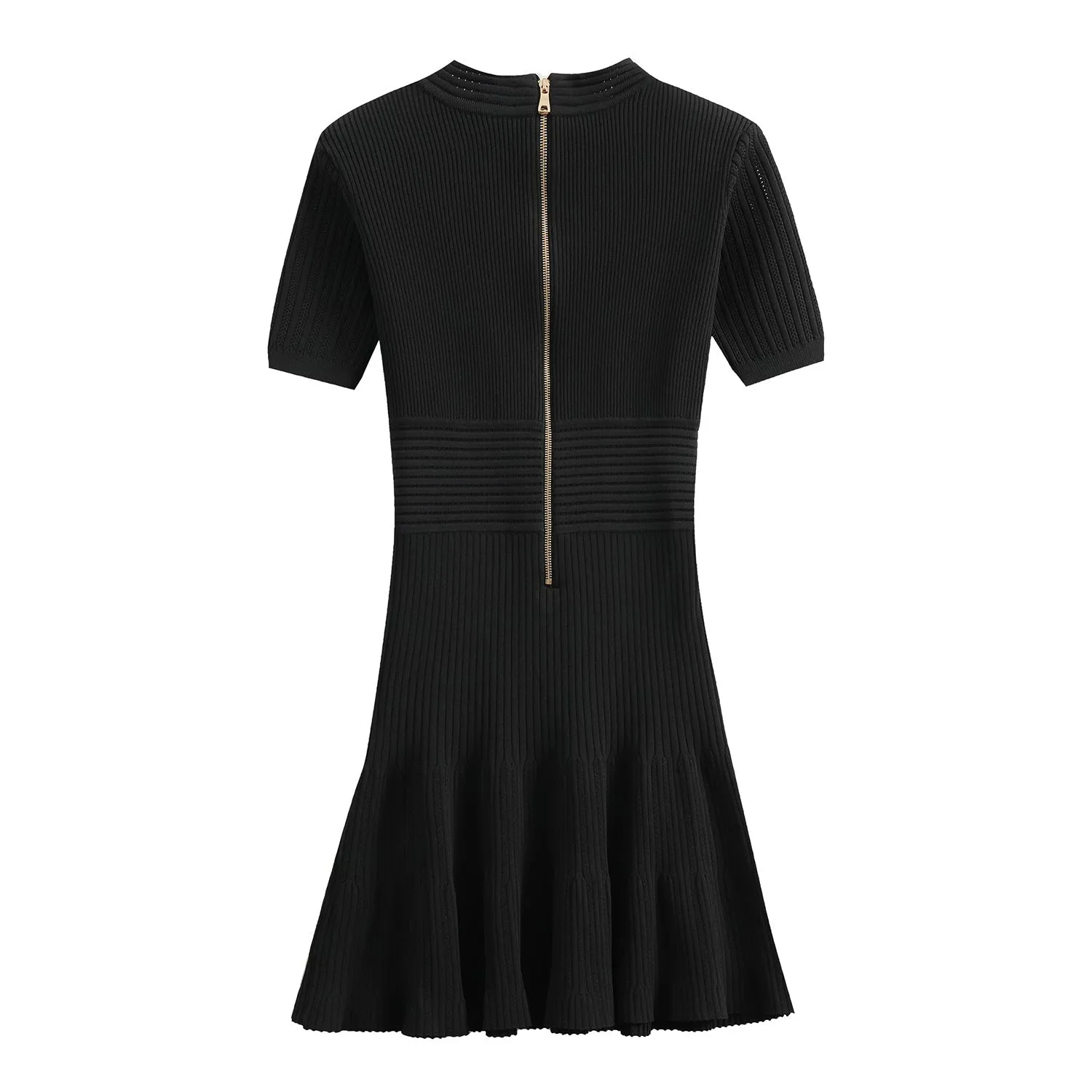 Pre Order:  V-Neck Waist Cinched Knitted Dress