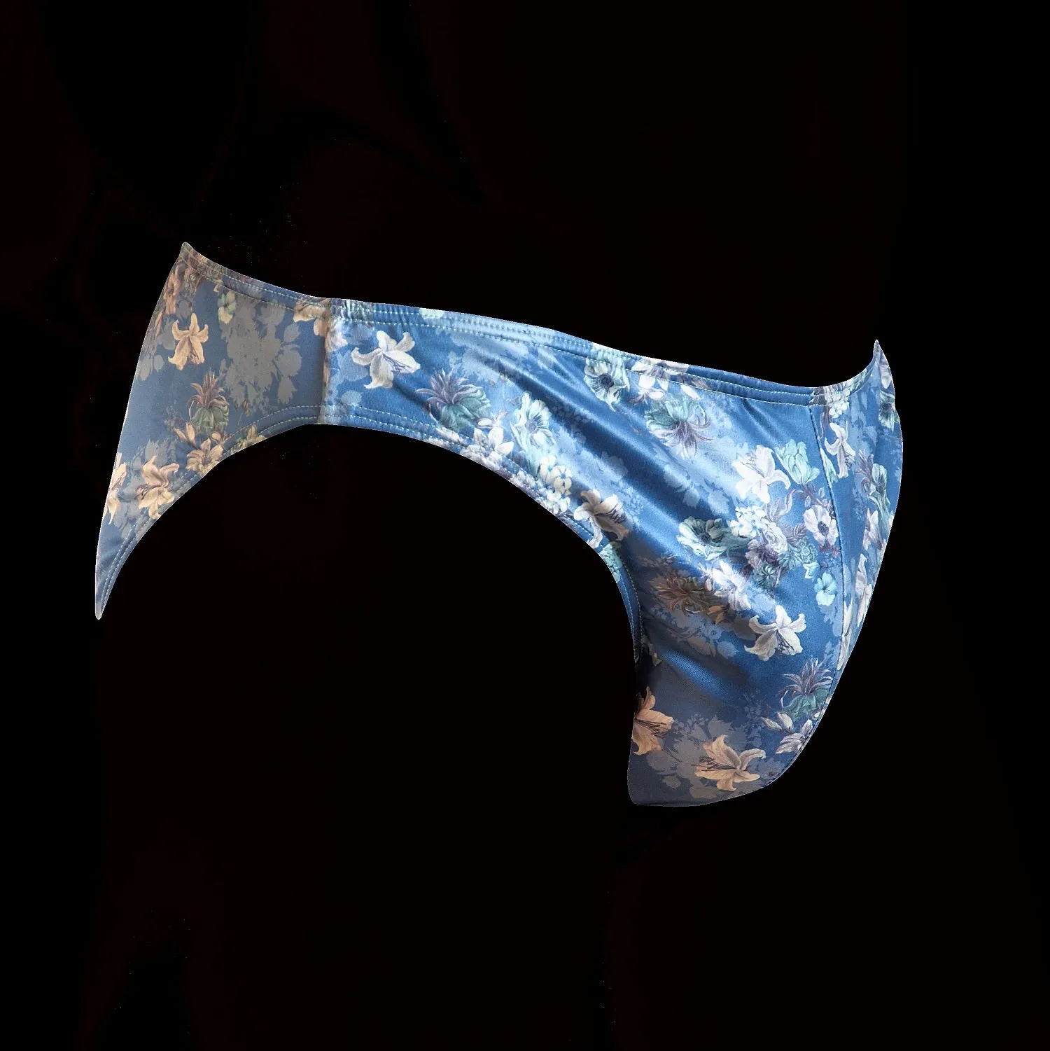 Printed Bikini Brief Blue by Etseo