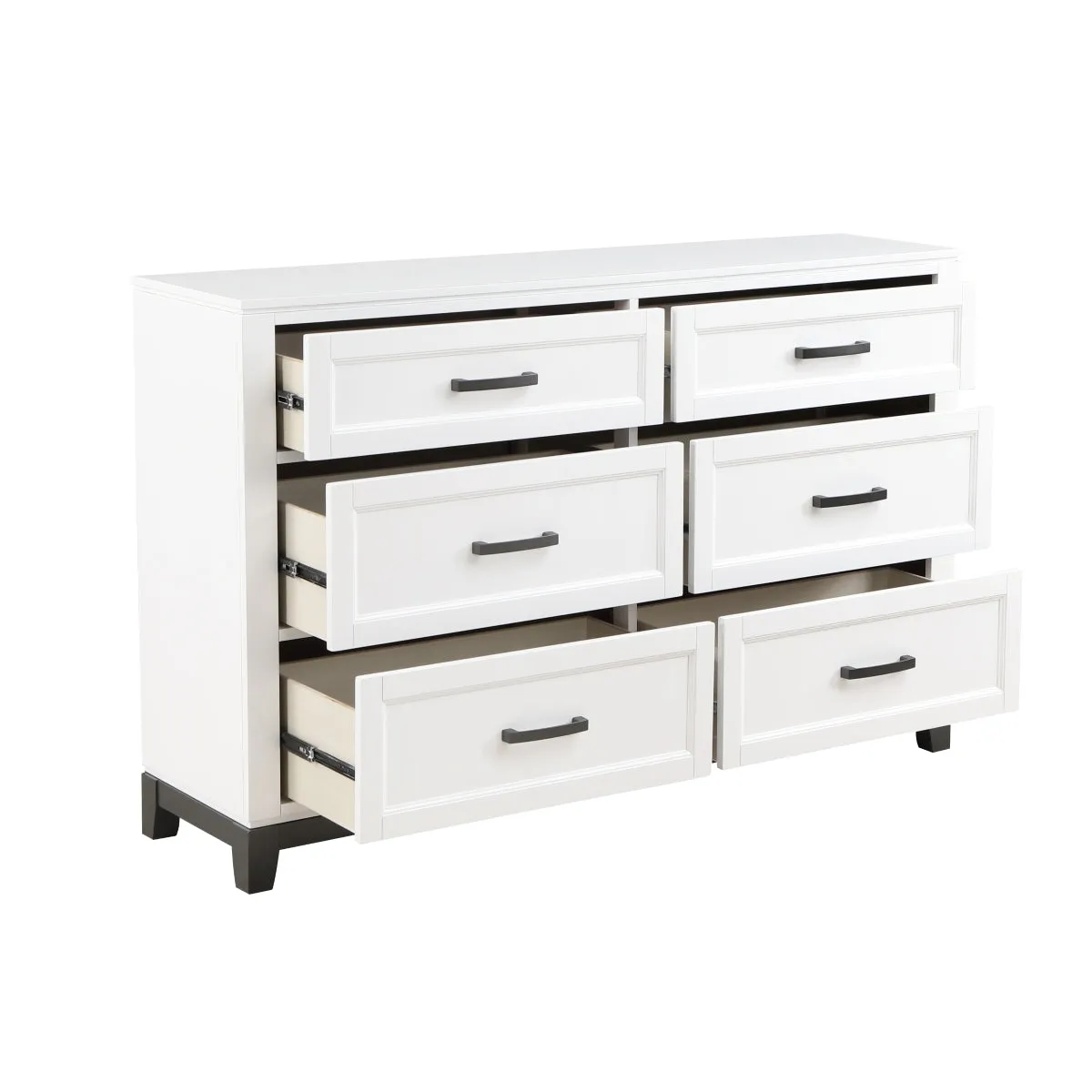 Rustic Elegance Dresser with 2-Tone Finish & Metal Accents