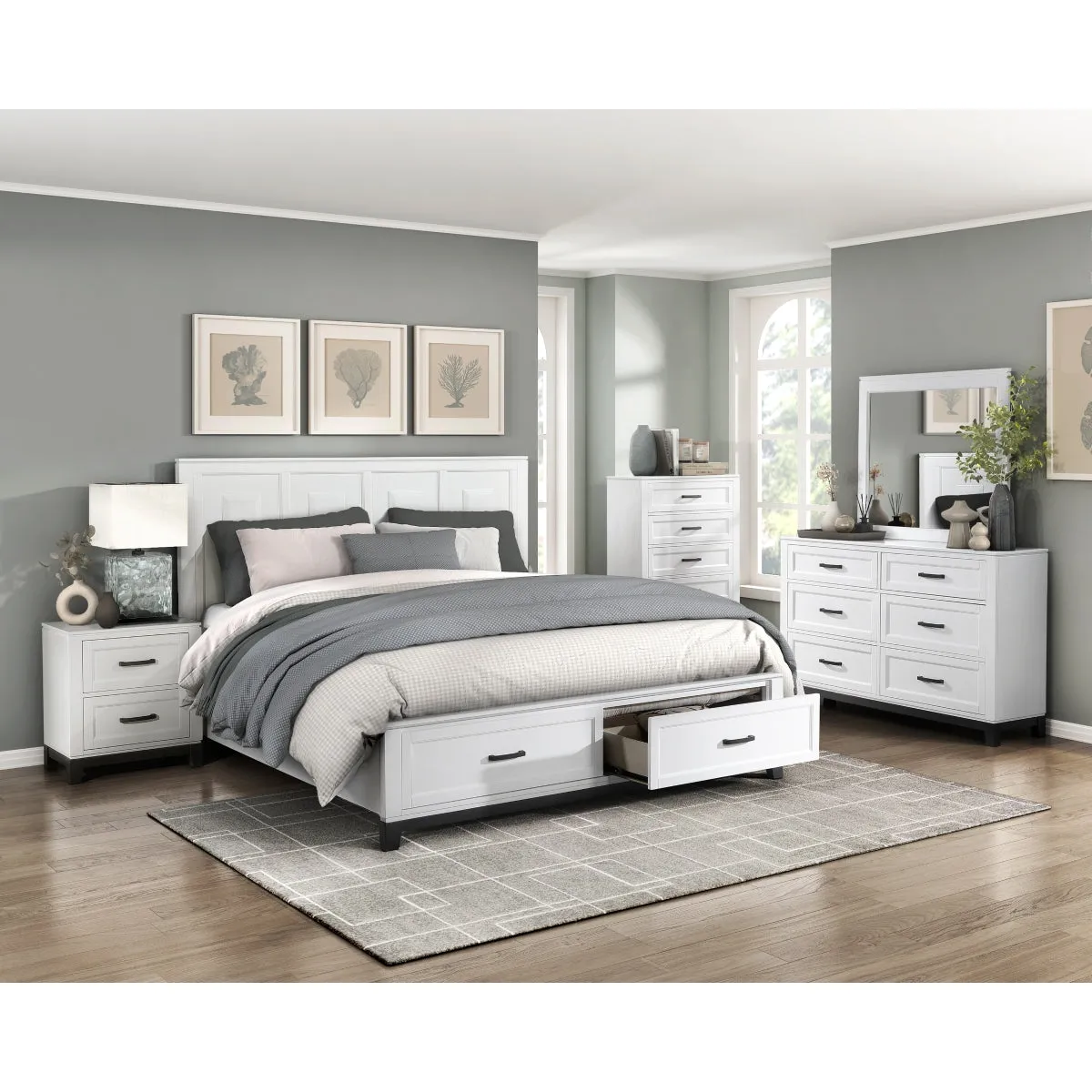Rustic Elegance Dresser with 2-Tone Finish & Metal Accents